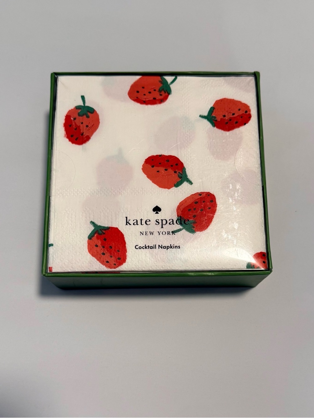 kate spade New York Strawberry Cocktail Napkins - Red & Green